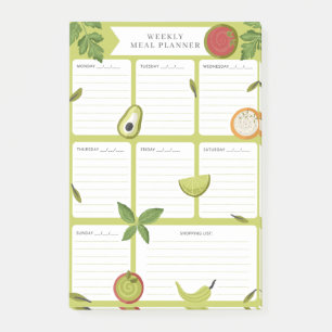 Post-it® Planificateur de repas hebdomadaire aliments épic