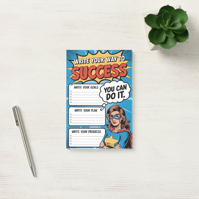 Post-it® Planificateur de super-héros motivationnel (Bureau)