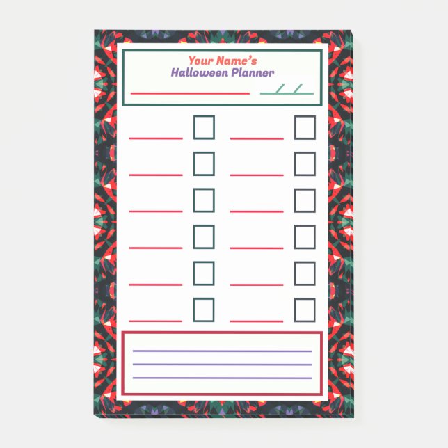 Post-it® Planificateur de tâches pour une fête amusante et  (Devant)