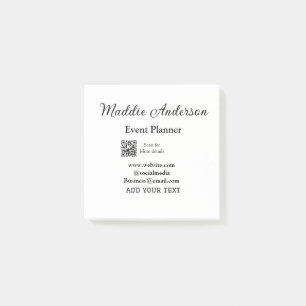 Post-it® Planificateur d'événements ajouter nom Q R code dé