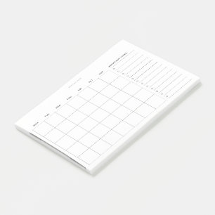 Post-it® Planificateur mensuel minimaliste simple et liste