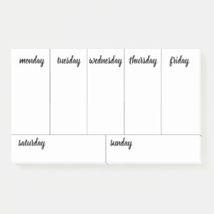 Post-it® Planificateur personnalisable 7 jours de fermeture