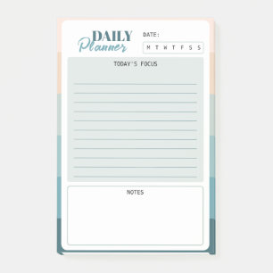 Post-it® Planificateur quotidien mini Coastal Stripes