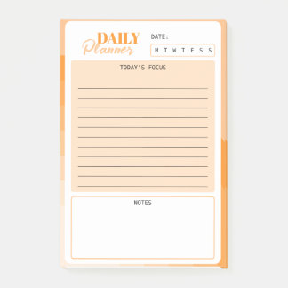 Post-it® Planificateur quotidien mini rétro Sunburst