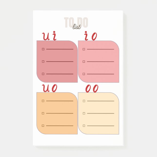 Post-it Planner:Master Your Day with the 4Quadrant (Devant)