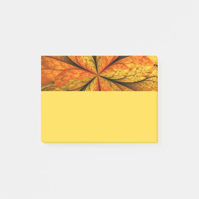 Post-it® Plante d'automne, art abstrait moderne de feuille  (Devant)