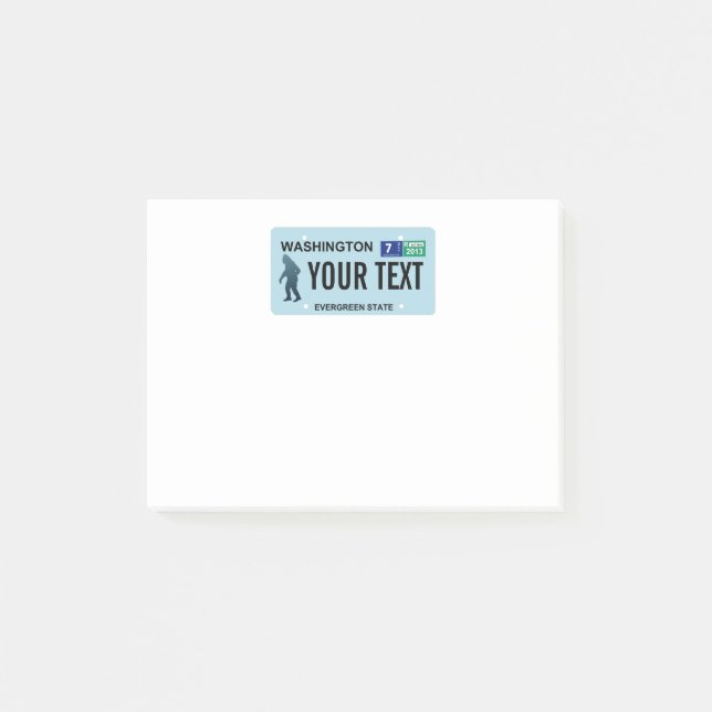 Post-it® Plaque de licence Washington Sasquatch (Devant)