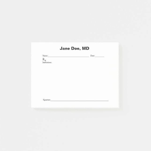 Post-it® Plaque de prescription de plaisanterie (Devant)