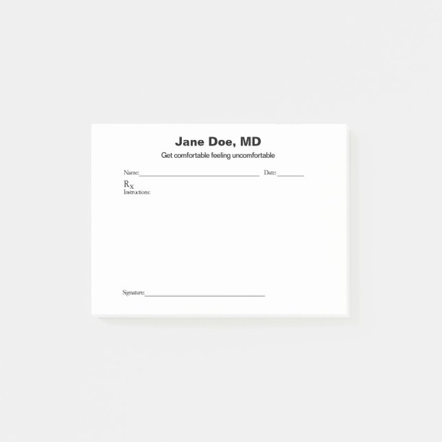 Post-it® Plaque de prescription de plaisanterie (Devant)