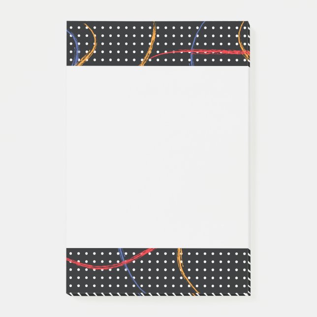 Post-it® Plaque et points de peinture rétro (Devant)