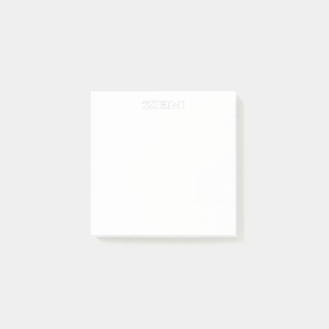 Post-it® Plaques de notes blanches Zen (Devant)