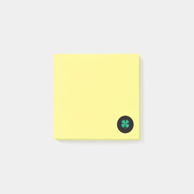 Post-it® Plaques de notes jaunes irlandaises noires (Devant)