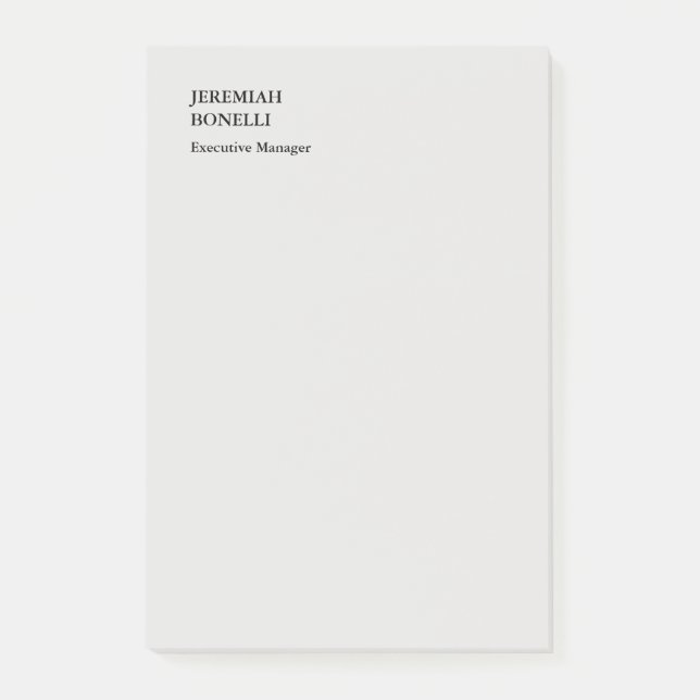 Post-it® Platine gris minimaliste moderne (Devant)