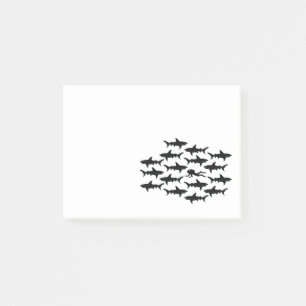 Post-it® Plongée plongée nage avec une école de requins