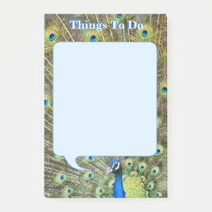 Post-it® Plumes de paon et calligraphie à faire