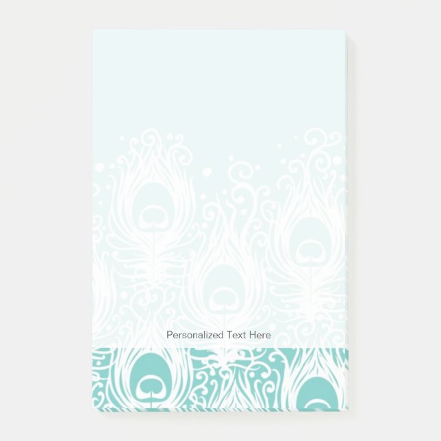 Post-it® Plumes douces de paon (Devant)