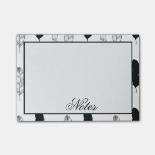 Post-it® Plumes noires et blanches