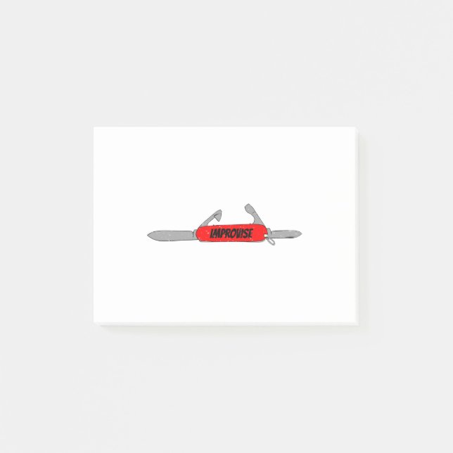 Post-it® Pocket Knife Fun Tool de l'armée rouge improvisée  (Devant)