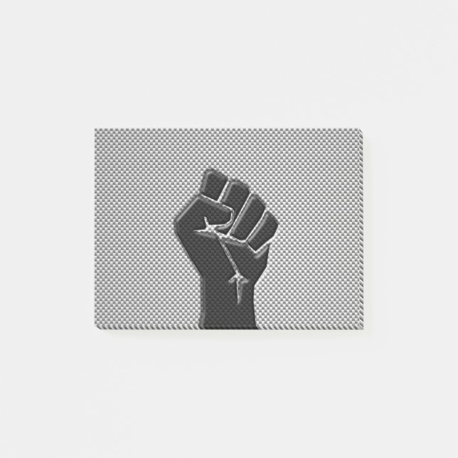 Post-it® Poing de solidarité en fibre de carbone (Devant)