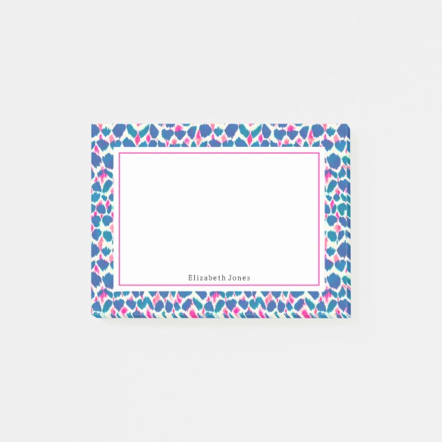 Post-it® Points Boho rose et bleu Abstraits (Devant)