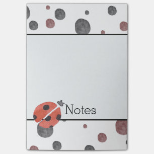 Post-it® Points d'aquarelle de coccinelles