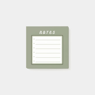 Post-it® Points de balle mignonnes verts Sage