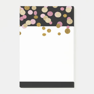 Post-it® Points de Parties scintillant en or et en rose FAU