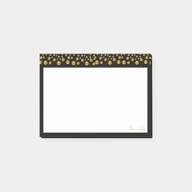Post-it® Points dorés sur fond noir (Devant)