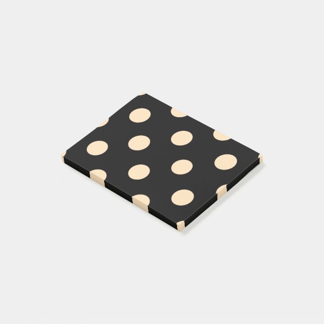 Post-it® Pois Black Cream (Incliné)