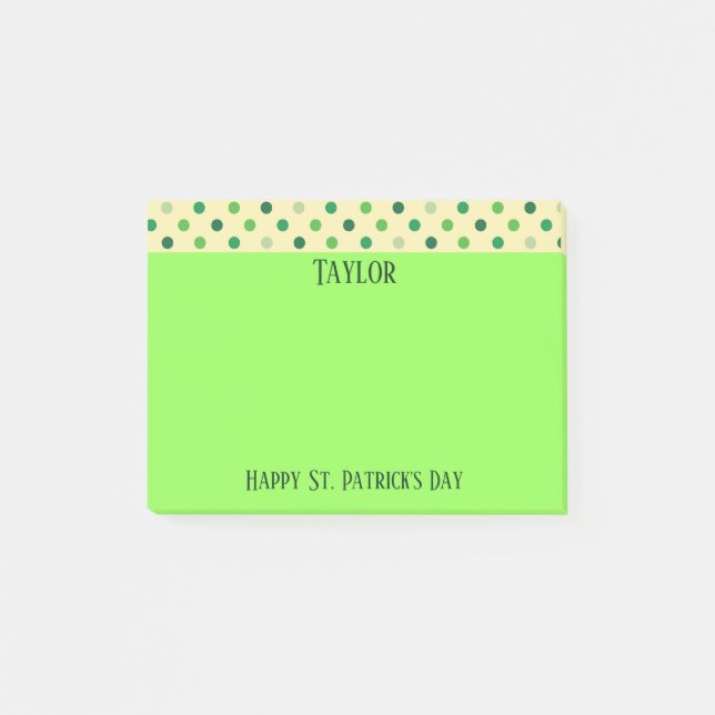 Post-it® Pois heureux de Jour de la Saint Patrick (Devant)