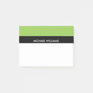 Post-it® Pois verts avec bandes noires