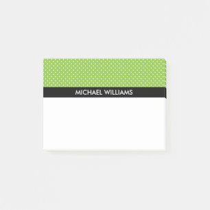 Post-it® Pois verts avec bandes noires