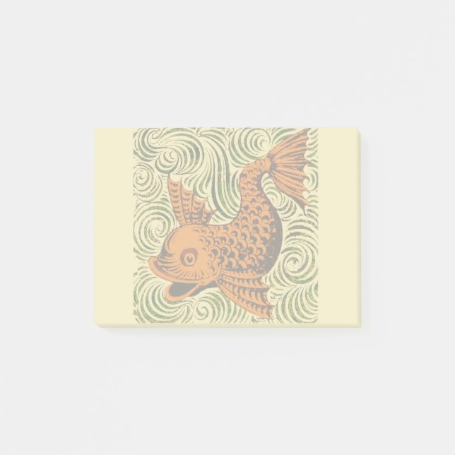 Post-it® Poisson Antique Carrelage Ancien art (Devant)