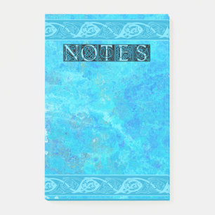 Post-it® Poisson en entrelacs celtique en bleu