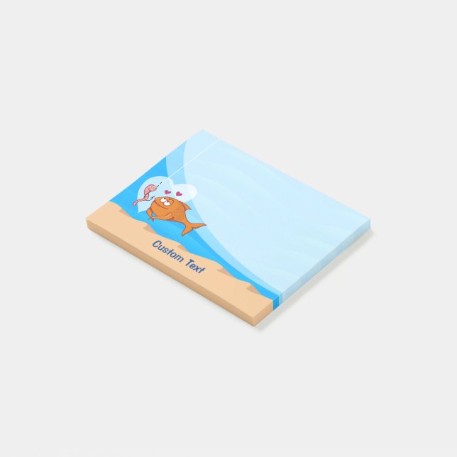 Post-it® Poisson et appât en amour (Incliné)