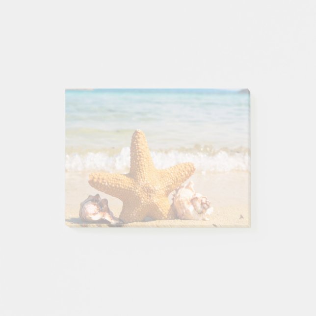 Post-it® Poisson étoilé et coquillages sur la plage (Devant)
