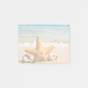 Post-it® Poisson étoilé et coquillages sur la plage