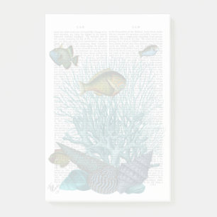Post-it® Poissons, coquillages bleus et coraux