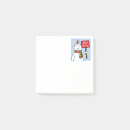 Post-it® Polar Bear and Robin Christmas Greeting