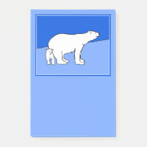 Polar Bear Mom and Cub Peinture - Wildlife Art