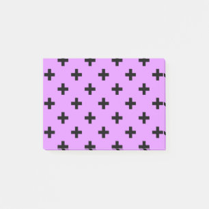 Post-it® Polka noire croise sur lilas