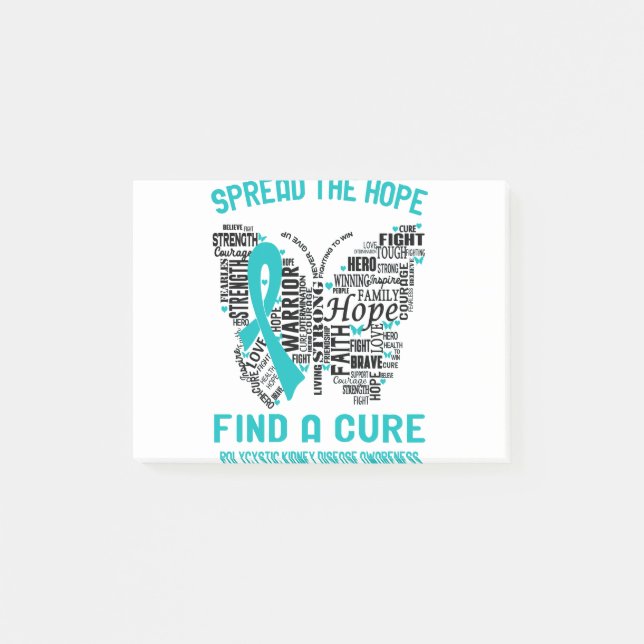 Post-it® Polycystic Kidney Disease Awareness Month Ribbon (Devant)