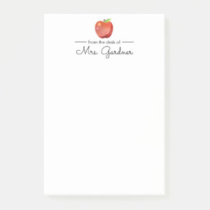 Post-it® Pomme brillante   Enseignant de jardin d'enfants