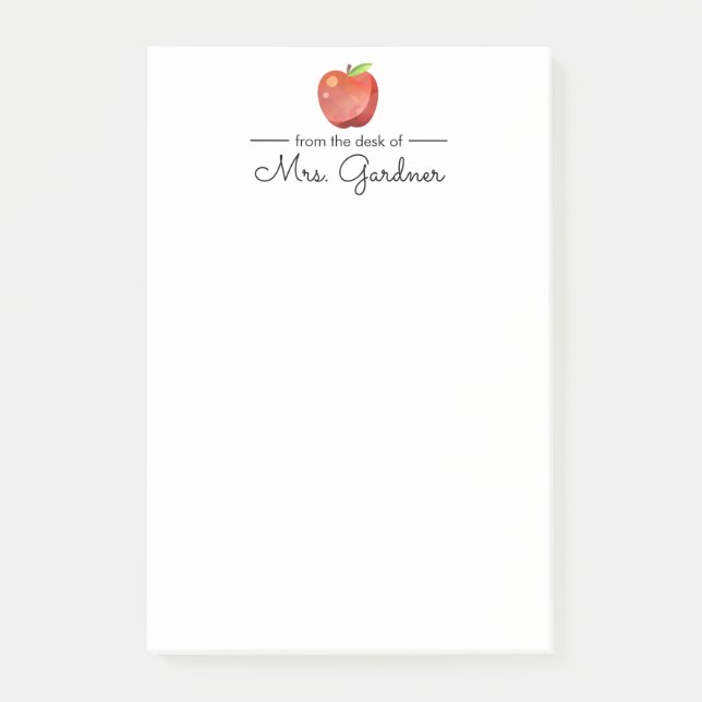 Post-it® Pomme brillante | Enseignant de jardin d'enfants (Devant)