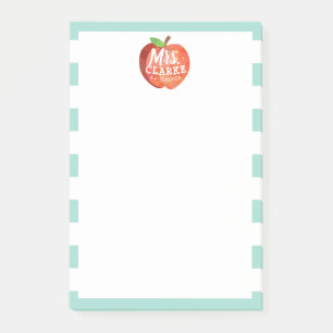 Post-it® Pomme de l'enseignant Nom Customisé