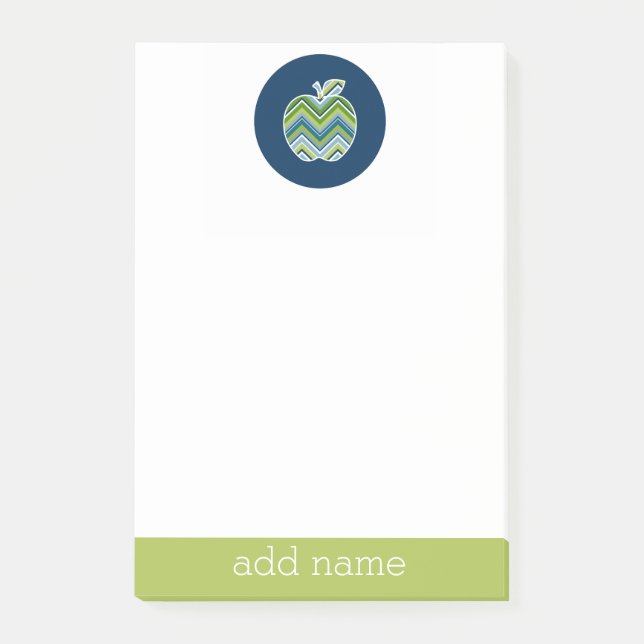Post-it® Pomme de professeur personnalisée avec un motif ch (Devant)