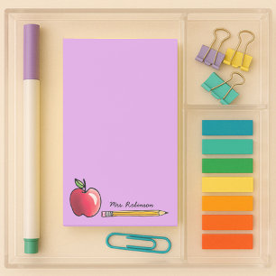 Post-it® Pomme et crayon Professeur personnalisé Purple 4 x