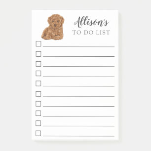 Post-it® Poodle Dog Personnalisé Pour Faire La Liste De No