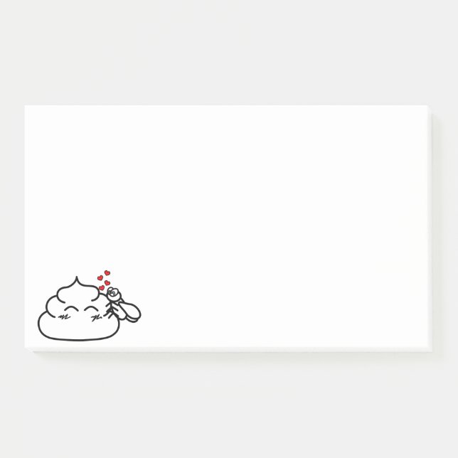 Post-it® Poop in Love - Brootsch le PooPoo (Devant)