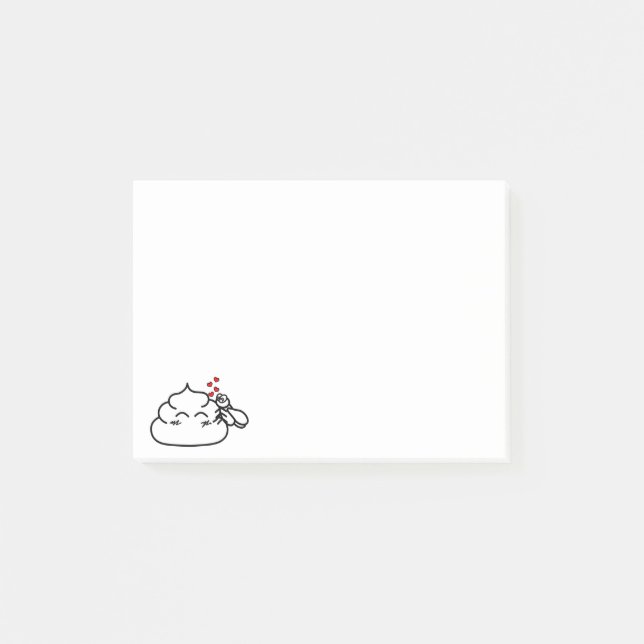 Post-it® Poop in Love - Brootsch le PooPoo (Devant)